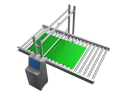 Workshop clean room protective cover rack large plate film sticking machine heavy board plate film sticking machine two-way anti-static belt production line automatic assembly production belt 3d model