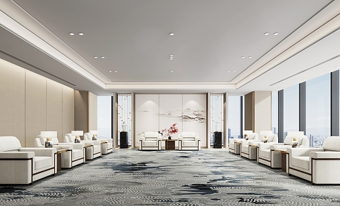 New Chinese Reception Room 3d model