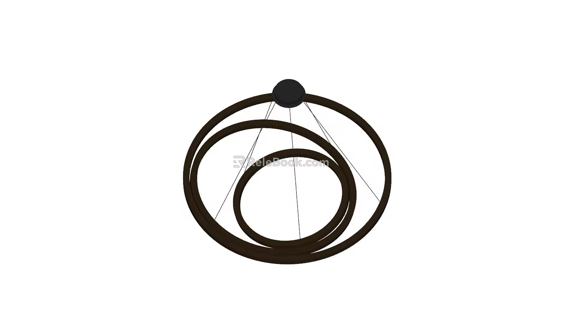 Modern chandelier round luminaire 3d model