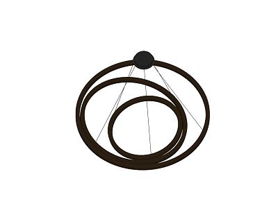 Modern chandelier round luminaire model