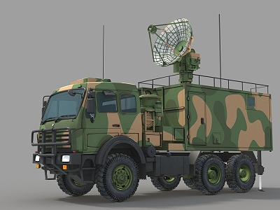 Weather radar search tracking radar vehicle tracking radar tracking illumination radar fire control radar large radar domestic radar military radar vehicle 3d model