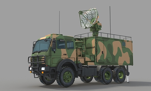 Weather radar search tracking radar vehicle tracking radar tracking illumination radar fire control radar large radar domestic radar military radar vehicle 3d model