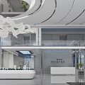 Contemporary Minimalist Sales Office Interior Featuring Starry Ceiling Comfortable Sofas And Exquisite Indoor Green Landscapes