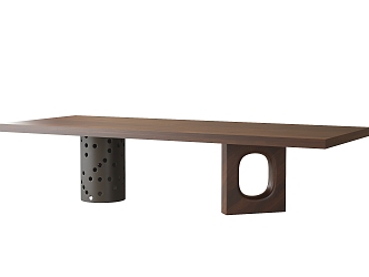 Middle Style Tea Table Dining Table 3d model