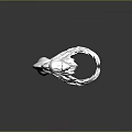 Silver Bird Shaped Clothing Accessory With Intricate Feather And Wing Design For Elegant Fashion Decor