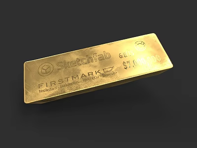 High Purity Gold Bar Jewelry with 999.9 Purity 500 Gram Weight and Brand Engravings 3d model