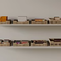 Organized Shelves With Cardboard Storage Boxes Holding Various Labeled Items