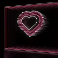Illuminated Commercial Equipment With LED Heart Shaped Design And Display Frame