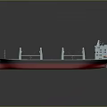 Large Cargo Ship With Multiple Containers Black Red Hull And White Superstructure 3d model