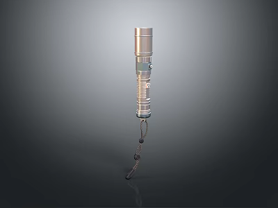 Metallic Mechanical Component With Cylindrical Body Spring And Chain Details For Industrial Applications 3d model