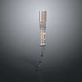 Metallic Mechanical Component With Cylindrical Body Spring And Chain Details For Industrial Applications