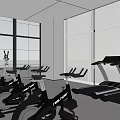 Fitness Gym Layout With Exercise Equipment Open Training Area And Lockers