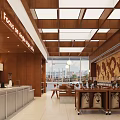SOMATCH Coffee Shop Interior With Wooden Counter Coffee Machines Plants And Coffee Making Art