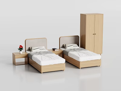 Single bed 3D model 3d model