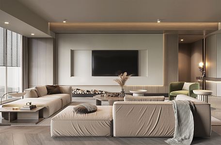 modern living room 3d model