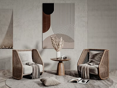 Qui Leisure Sofa Combination Single Chair 3d model