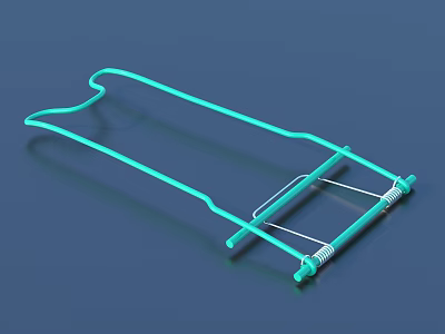 Light Green Spring Loaded Clothes Hanger Practical Household Item For Daily Use 3d model