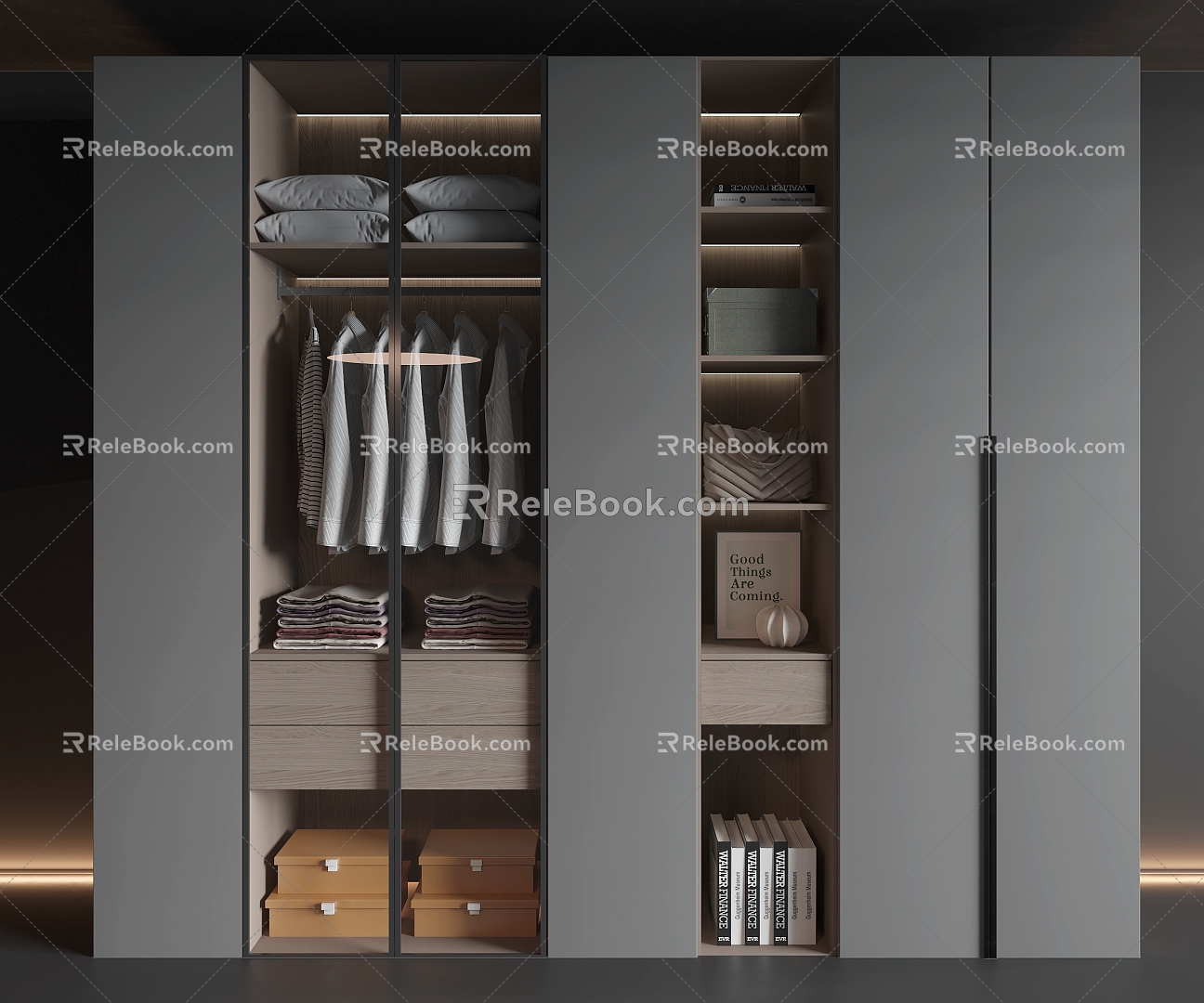 wardrobe glass wardrobe decoration wardrobe 3d model