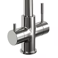 Modern Stainless Steel Kitchen Faucet With Tall Spout And Single Lever Handle