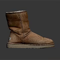 Brown Winter Boots with Soft Fur Lining Light Colored Sole for Warmth and Comfort