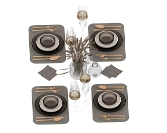 Modern Tableware 3d model