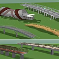 Modern Bridge Designs With Various Curved Spiral Wooden And Metal Structural Elements