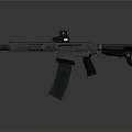 Modern Tactical Rifle With Scope Ventilated Handguard Black Metallic Finish Ergonomic Grip