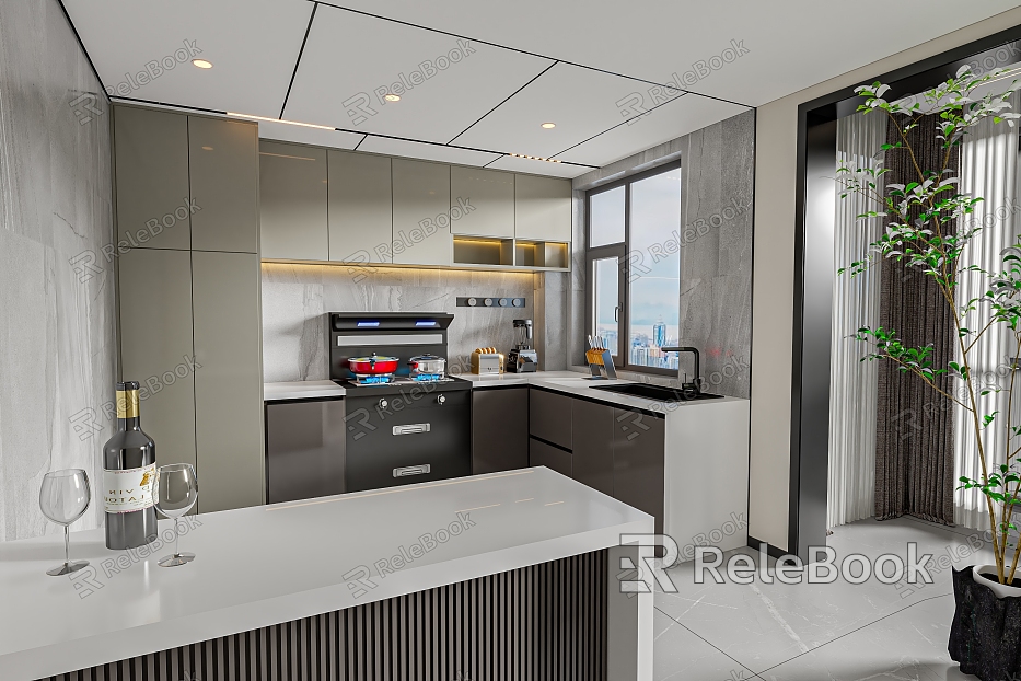 modern kitchen kitchen model