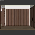 Modern Entryway Hallway Interior Design With Wooden Wall And Storage Cabinets