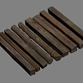 Rustic Stone Wood Timber Pieces With Natural Texture And Various Lengths