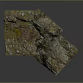 Detailed 3D Landscape Model Featuring Rocky Terrain Textured Surfaces And Natural Color Variations