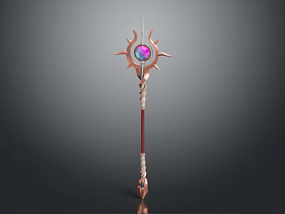 modern scepter ancient scepter walking stick ancient walking stick 3d model