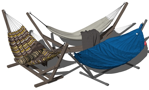 Modern Hammock Outdoor Leisure Rocker Hammock Chair Combination 3d model