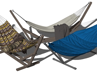 Modern Hammock Outdoor Leisure Rocker Hammock Chair Combination 3d model