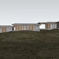 Modern Detached Villa Surrounded By Pine Trees With Wooden Exterior And Large Windows