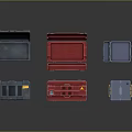 Red And Gray Storage Boxes With Open Lids And Durable Plastic Design