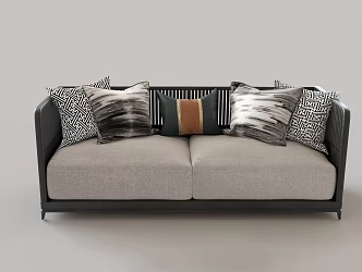 Modern Leisure Sofa Modern Leisure Sofa Living Room Sofa Double Sofa Simple Home Furniture Pillow 3d model
