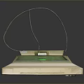 Vintage Computer Monitor With Green Screen And Beige Casing Design