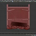Medieval Wooden Gate Structure With Vertical Planks Metal Reinforcements And Chain Details