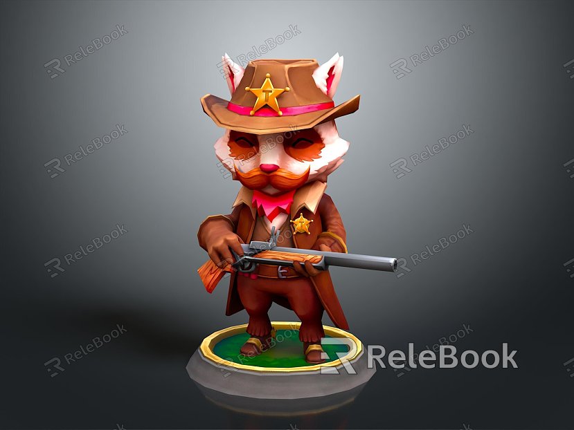 Fox Cartoon Fox Small Fox Cartoon Characters Cartoon Animals Cartoon Small Animals Game Characters model