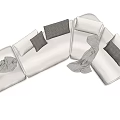 Modern Multiplayer Sofa 3d model