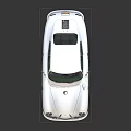 White Classic Two Door Sports Car With Sleek Body And Shiny Wheel Design