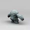 Large White Inflatable Snow Monster Figure With Fluffy Texture Sturdy Limbs And Dark Claws Design