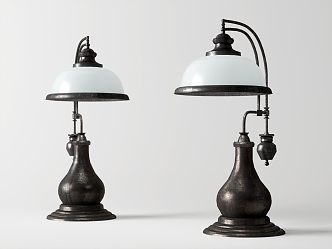 Classical Table Lamp Industrial Wind Table Lamp 3d model