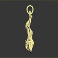 Elegant Gold Rose Pendant With Leaf And Vine Design Fashion Accessory