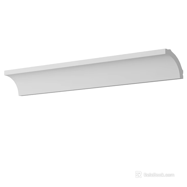 White Decorative Architectural Molding Trim For Interior Home Design Elements 3d model