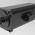 High Performance Industrial Servo Motor with Black Metal Housing Precision Shaft and Durable Design