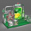 Modern Beer Meichen Roadshow Interactive Heineken Beer Sales Desk Display Ring Display 3d model