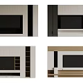 Modern TV Wall Design With Wooden Panels Storage Shelves And Black Accents