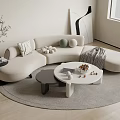 Modern Multiplayer Sofa Curved Sofa 3d model